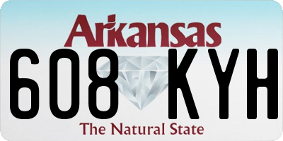 AR license plate 608KYH