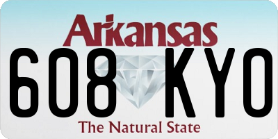 AR license plate 608KYO