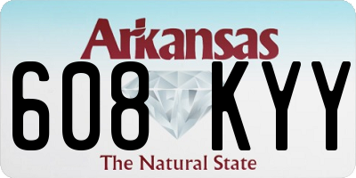 AR license plate 608KYY