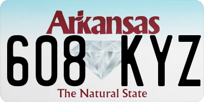 AR license plate 608KYZ