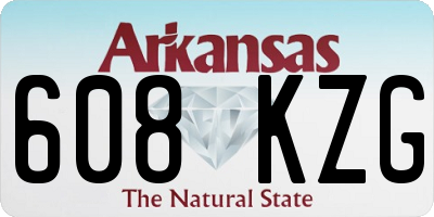 AR license plate 608KZG