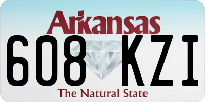 AR license plate 608KZI
