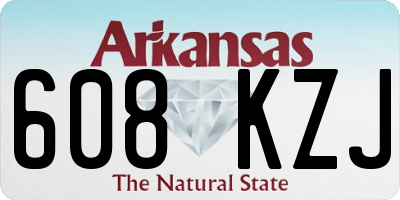 AR license plate 608KZJ