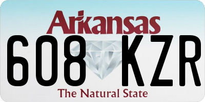 AR license plate 608KZR