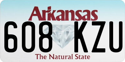 AR license plate 608KZU