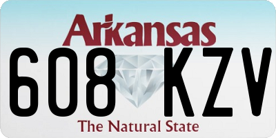 AR license plate 608KZV