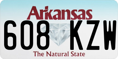 AR license plate 608KZW