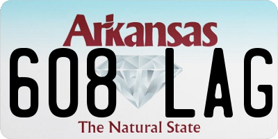 AR license plate 608LAG