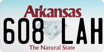 AR license plate 608LAH
