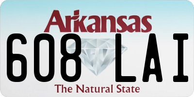 AR license plate 608LAI