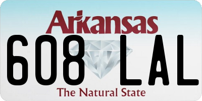 AR license plate 608LAL