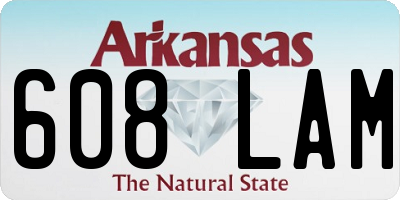 AR license plate 608LAM