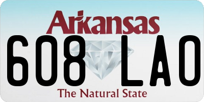 AR license plate 608LAO