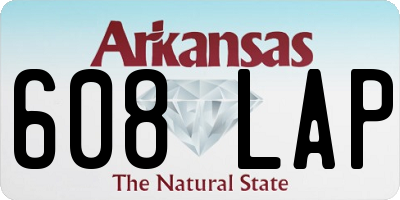 AR license plate 608LAP