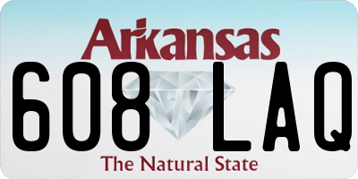 AR license plate 608LAQ