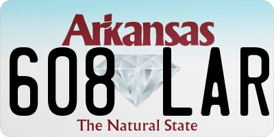 AR license plate 608LAR