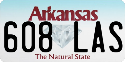 AR license plate 608LAS