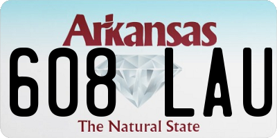 AR license plate 608LAU