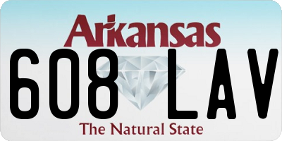 AR license plate 608LAV