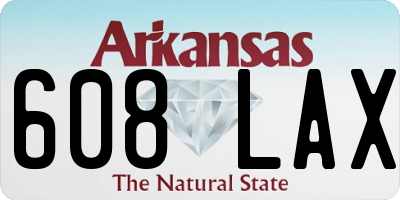 AR license plate 608LAX