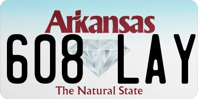 AR license plate 608LAY