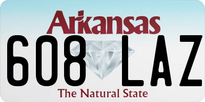 AR license plate 608LAZ