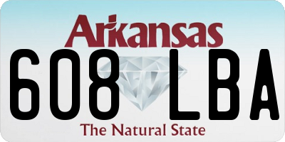 AR license plate 608LBA
