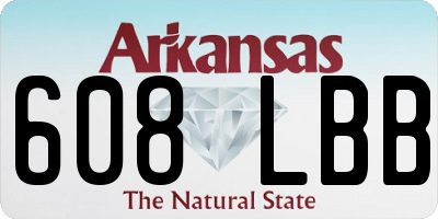AR license plate 608LBB