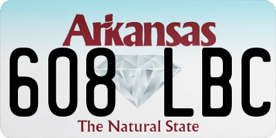 AR license plate 608LBC