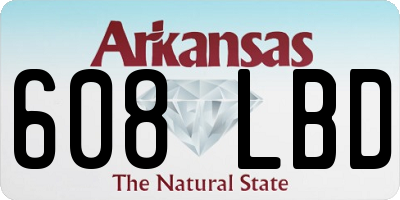 AR license plate 608LBD