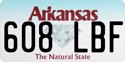 AR license plate 608LBF