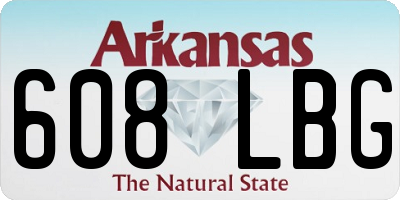 AR license plate 608LBG