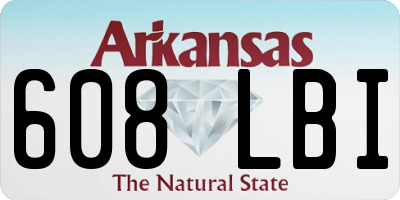 AR license plate 608LBI