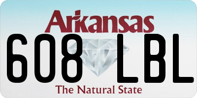AR license plate 608LBL