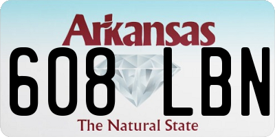 AR license plate 608LBN