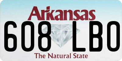 AR license plate 608LBO