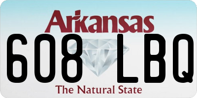AR license plate 608LBQ