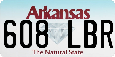 AR license plate 608LBR