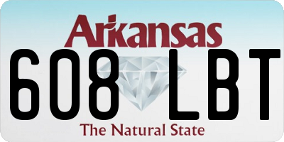 AR license plate 608LBT