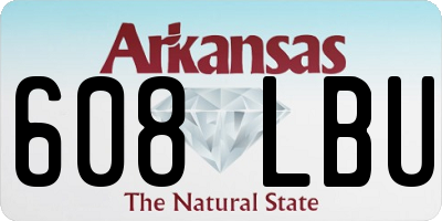AR license plate 608LBU