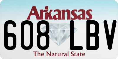 AR license plate 608LBV