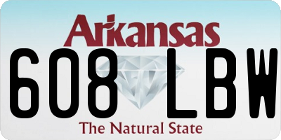 AR license plate 608LBW