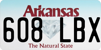AR license plate 608LBX