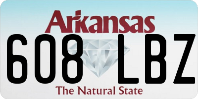 AR license plate 608LBZ