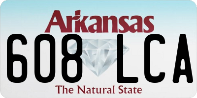 AR license plate 608LCA