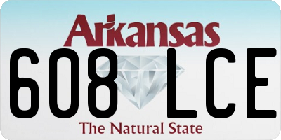 AR license plate 608LCE