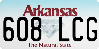 AR license plate 608LCG