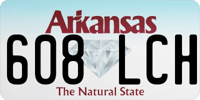 AR license plate 608LCH