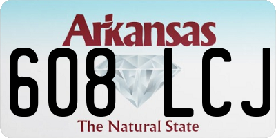 AR license plate 608LCJ