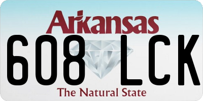AR license plate 608LCK